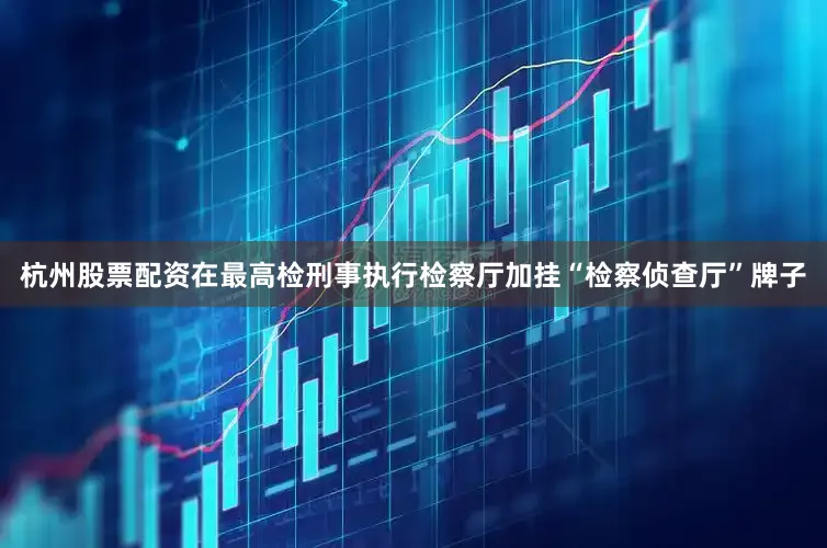 杭州股票配资在最高检刑事执行检察厅加挂“检察侦查厅”牌子